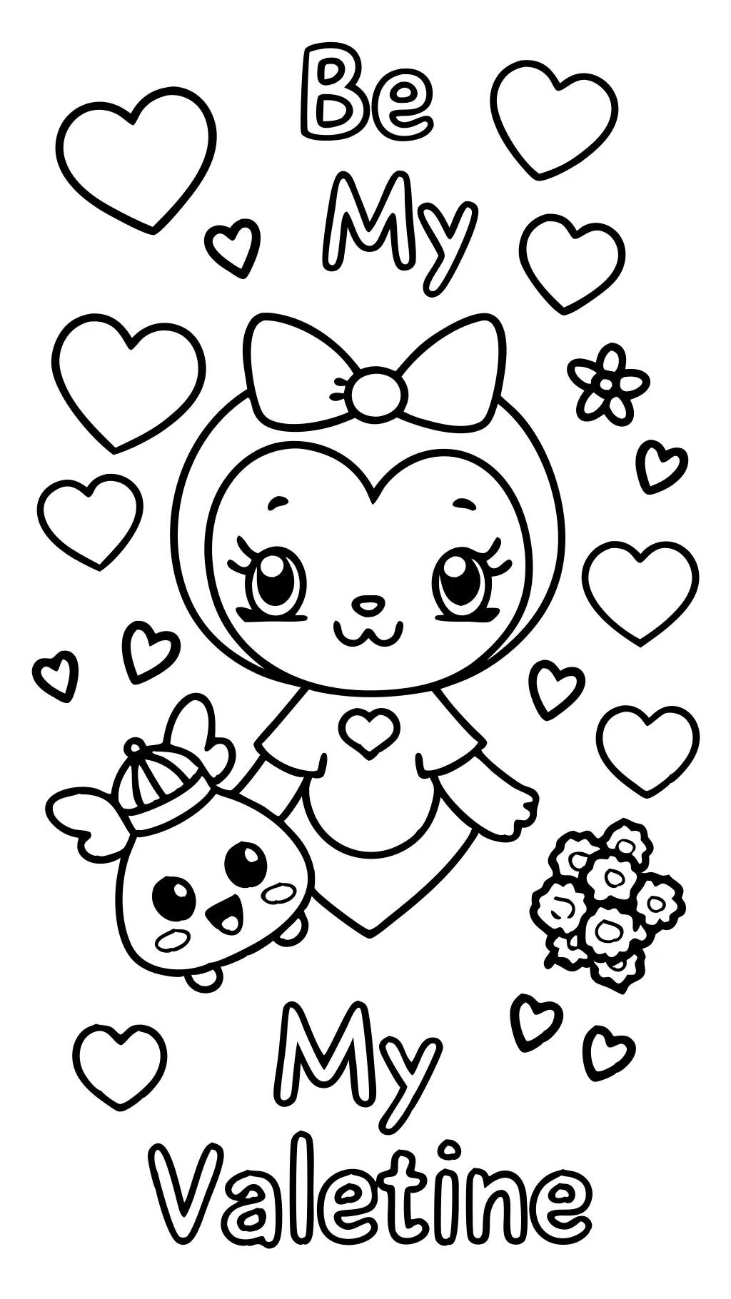 be my valentine coloring pages